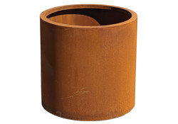 Picture of Large Cylinder Corten Steel Planter